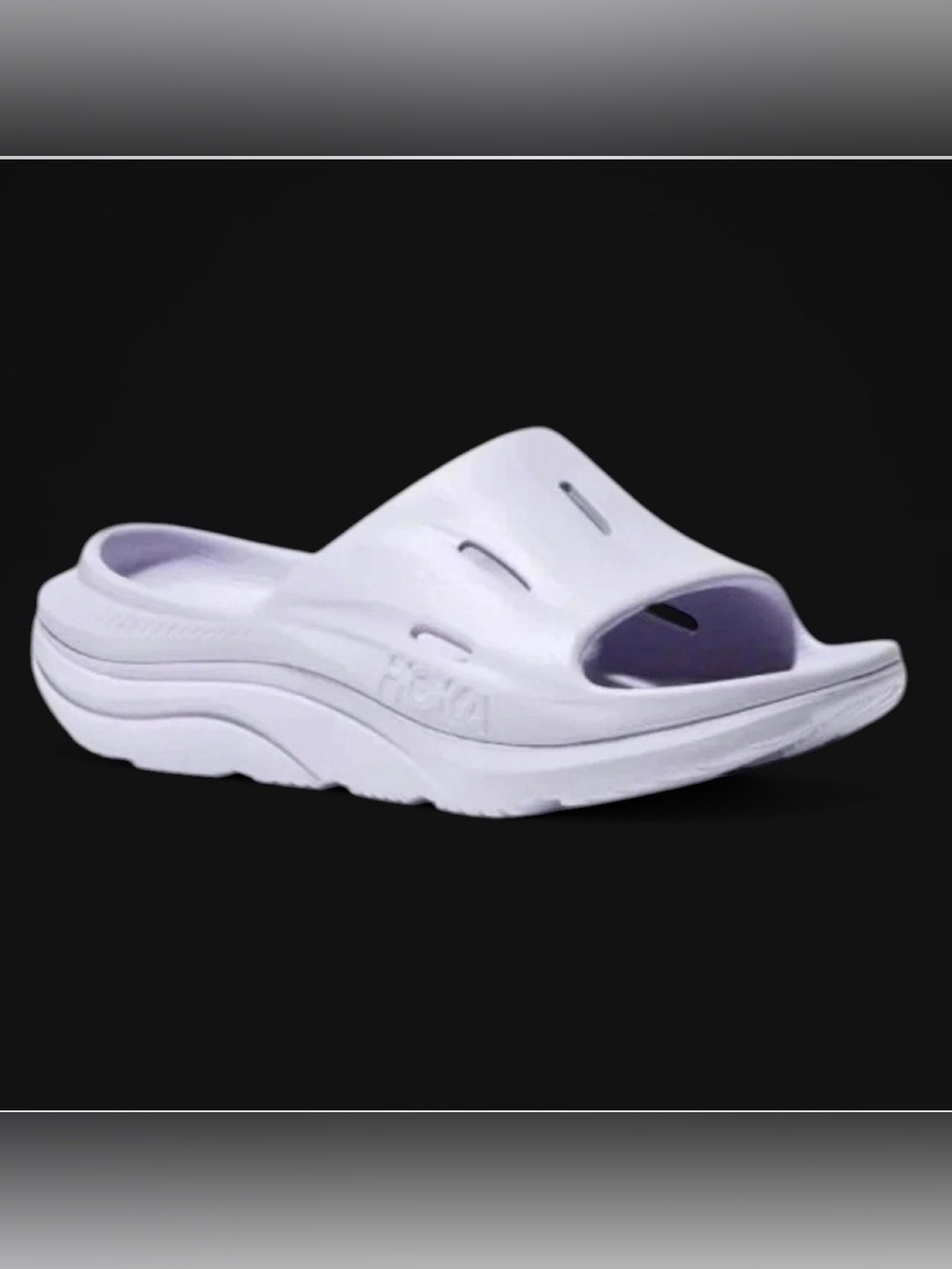 HOKA ORA Recovery Slide Unisex Sandals in Light Lavender.